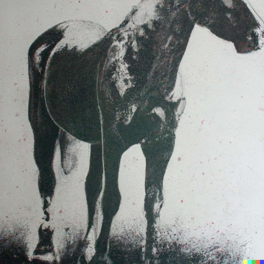 a horse, water transfer printing